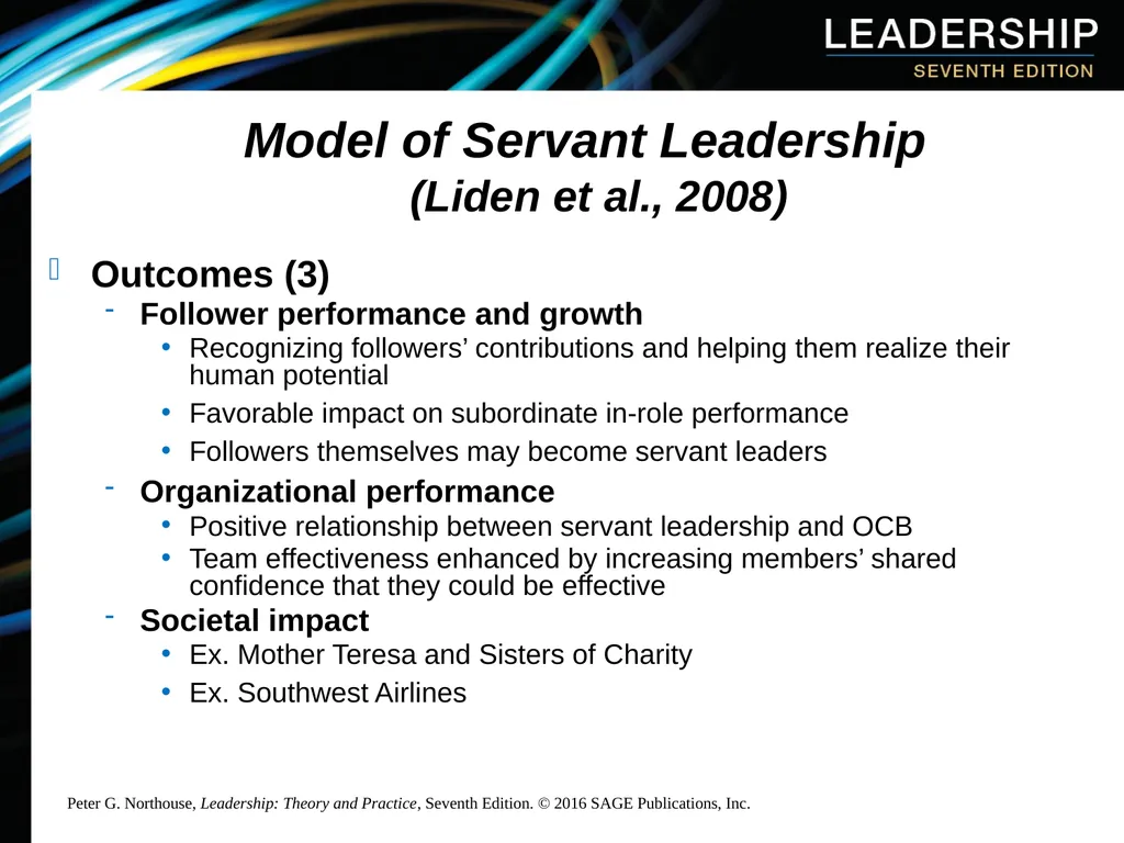 Chapter 10: Servant Leadership Overview Servant - slide 17 of 21