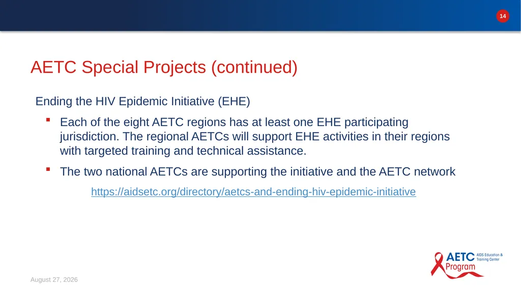 An Introduction to the AIDS Education & Training - slide 14 of 16