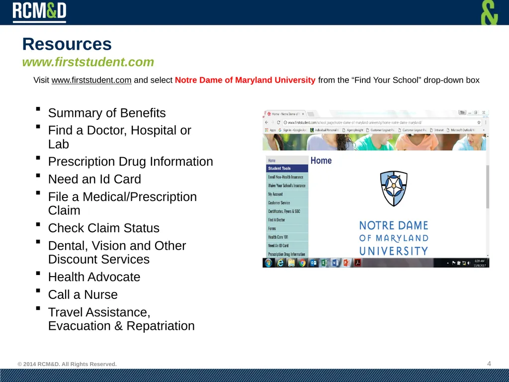 Notre Dame of Maryland University 2017-2018 - slide 4 of 9