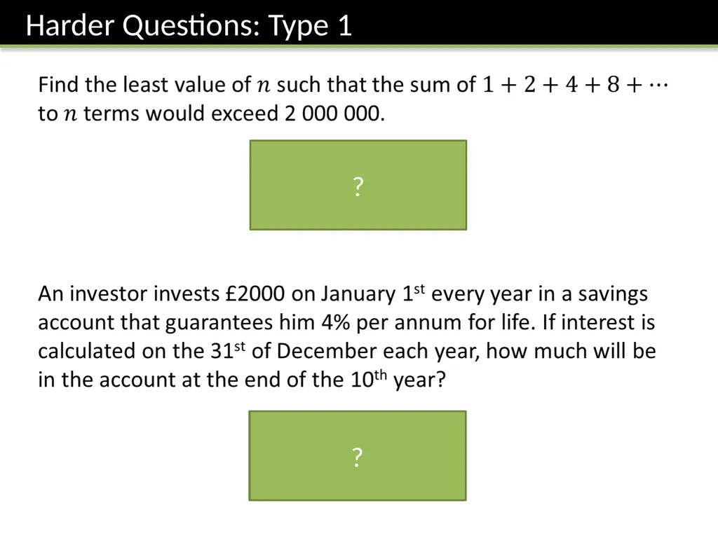 C2 Chapter 7: Geometric Series Dr J Frost - slide 13 of 22