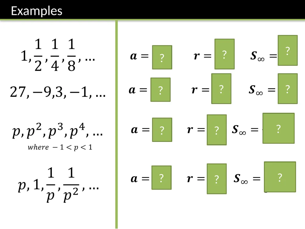 C2 Chapter 7: Geometric Series Dr J Frost - slide 17 of 22
