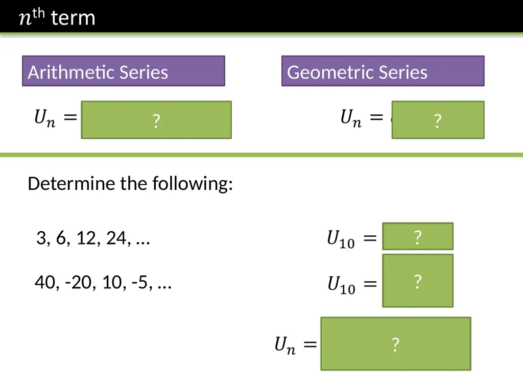 C2 Chapter 7: Geometric Series Dr J Frost - slide 5 of 22