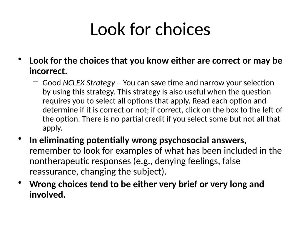 NCLEX Strategies Application of knowledge Types of - slide 11 of 22