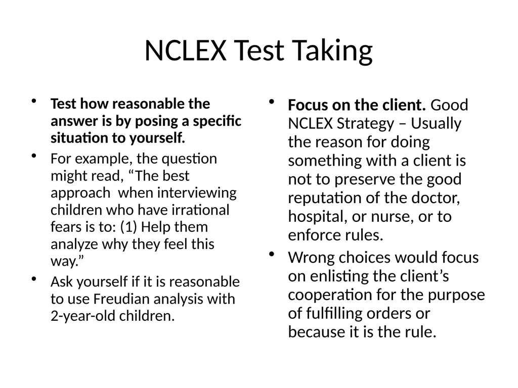 NCLEX Strategies Application of knowledge Types of - slide 6 of 22