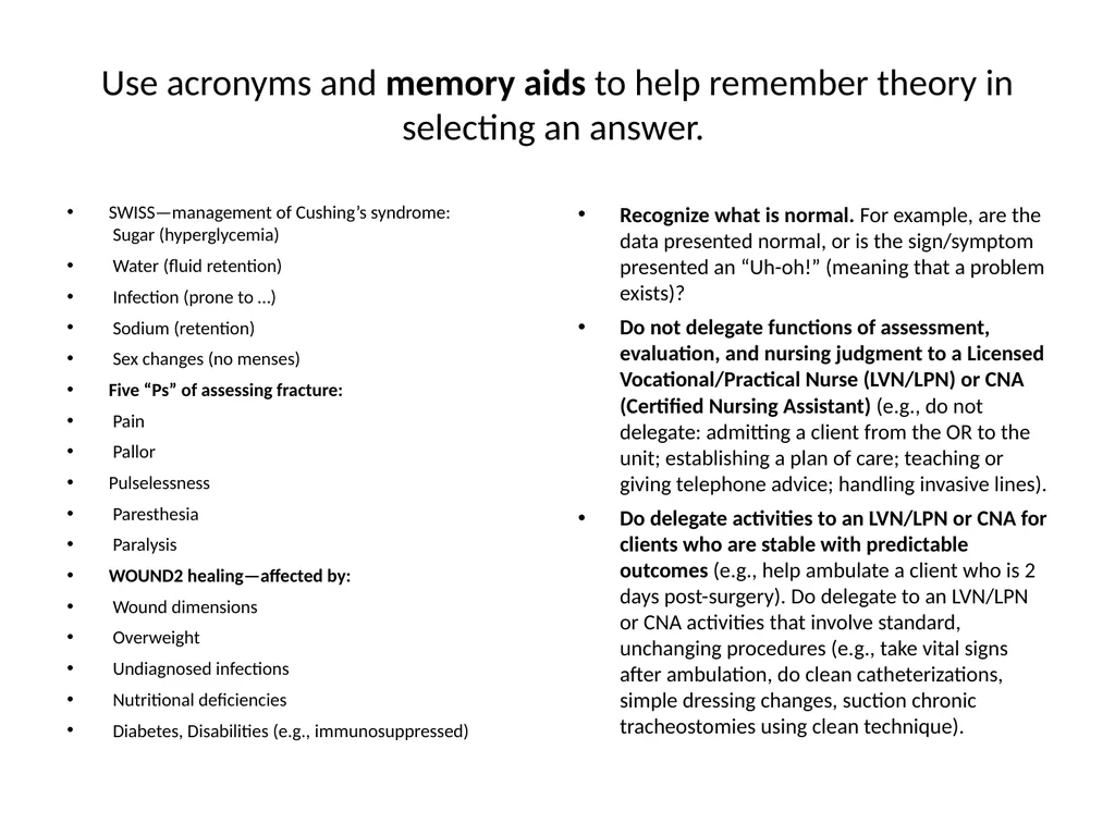 NCLEX Strategies Application of knowledge Types of - slide 17 of 22