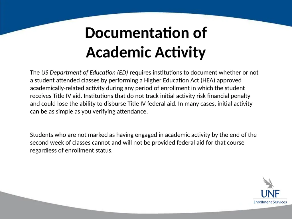 Documentation of Academic Activity The US - slide 1 of 4