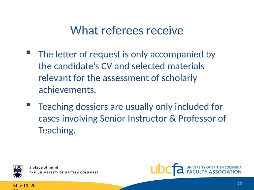 Tenure and Promotion Workshop Research Stream May - slide 15 of 52