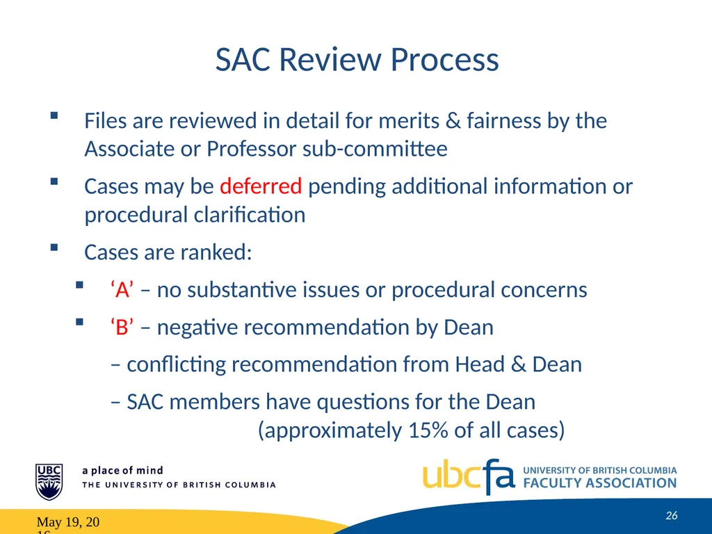 Tenure and Promotion Workshop Research Stream May - slide 26 of 52