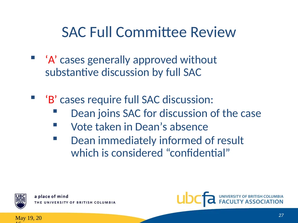 Tenure and Promotion Workshop Research Stream May - slide 27 of 52