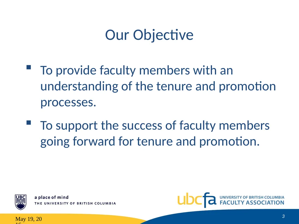 Tenure and Promotion Workshop Research Stream May - slide 3 of 52