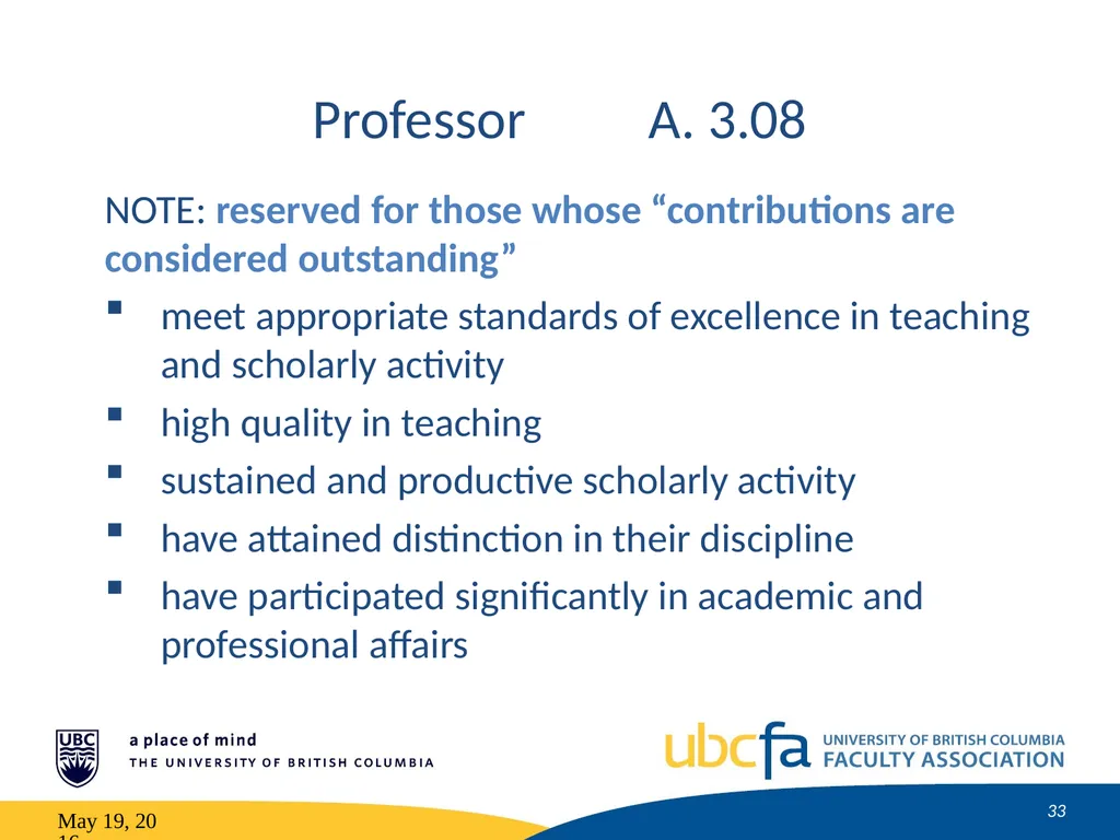 Tenure and Promotion Workshop Research Stream May - slide 33 of 52