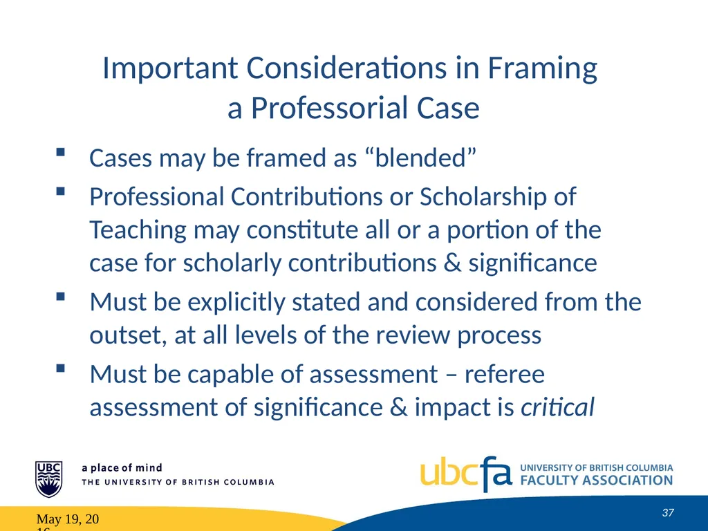 Tenure and Promotion Workshop Research Stream May - slide 37 of 52