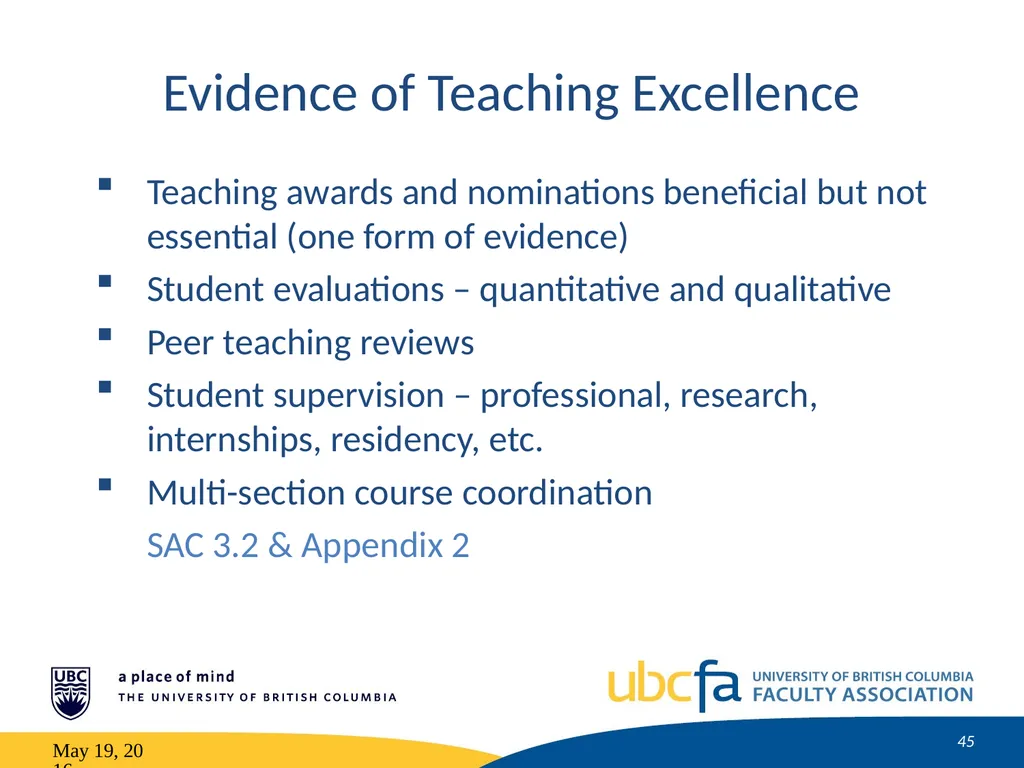 Tenure and Promotion Workshop Research Stream May - slide 45 of 52