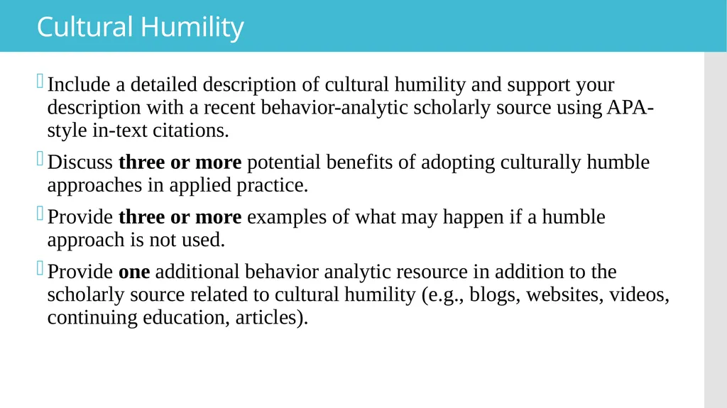 Cultural Humility in Practice: Digital Resource - slide 5 of 9