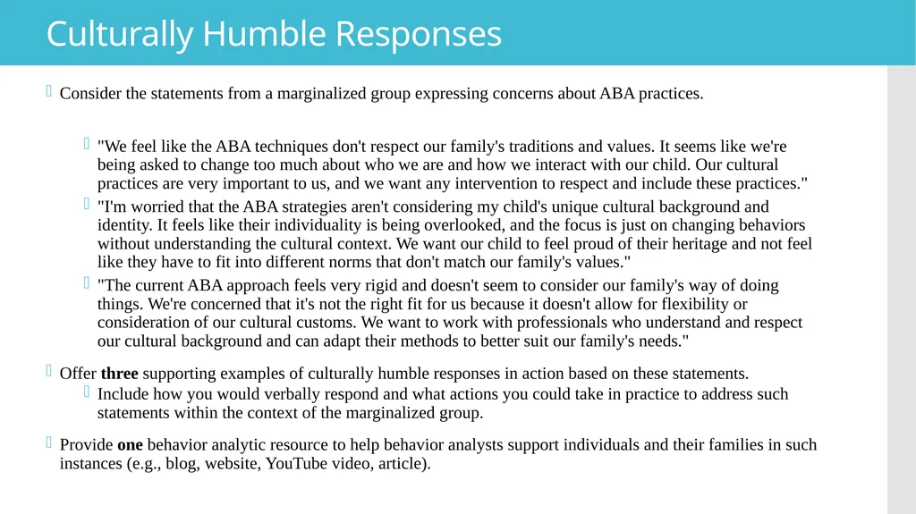Cultural Humility in Practice: Digital Resource - slide 7 of 9