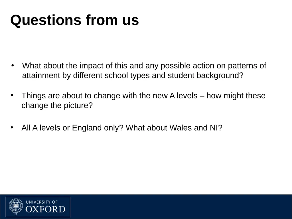 Inter-Subject Comparability of Exam Standards in - slide 9 of 9
