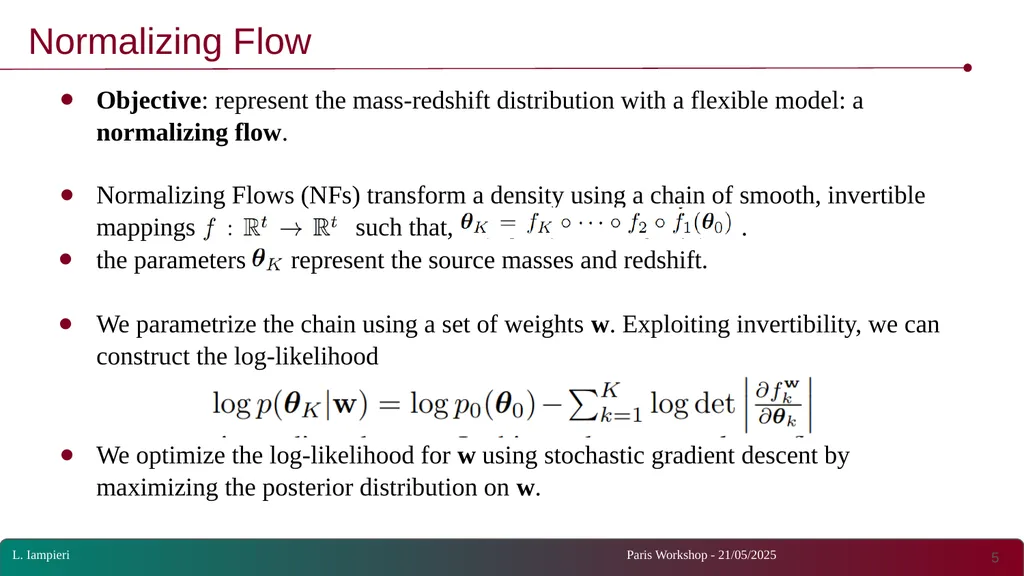 Non-Parametric Normalizing Flow Modeling of Binary - slide 5 of 12