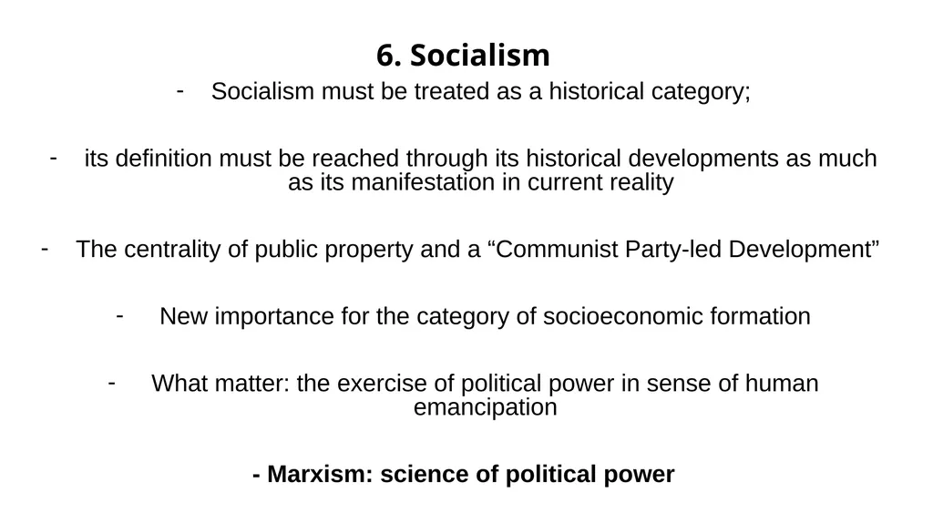 Dialectical assumptions about socialism and - slide 14 of 19
