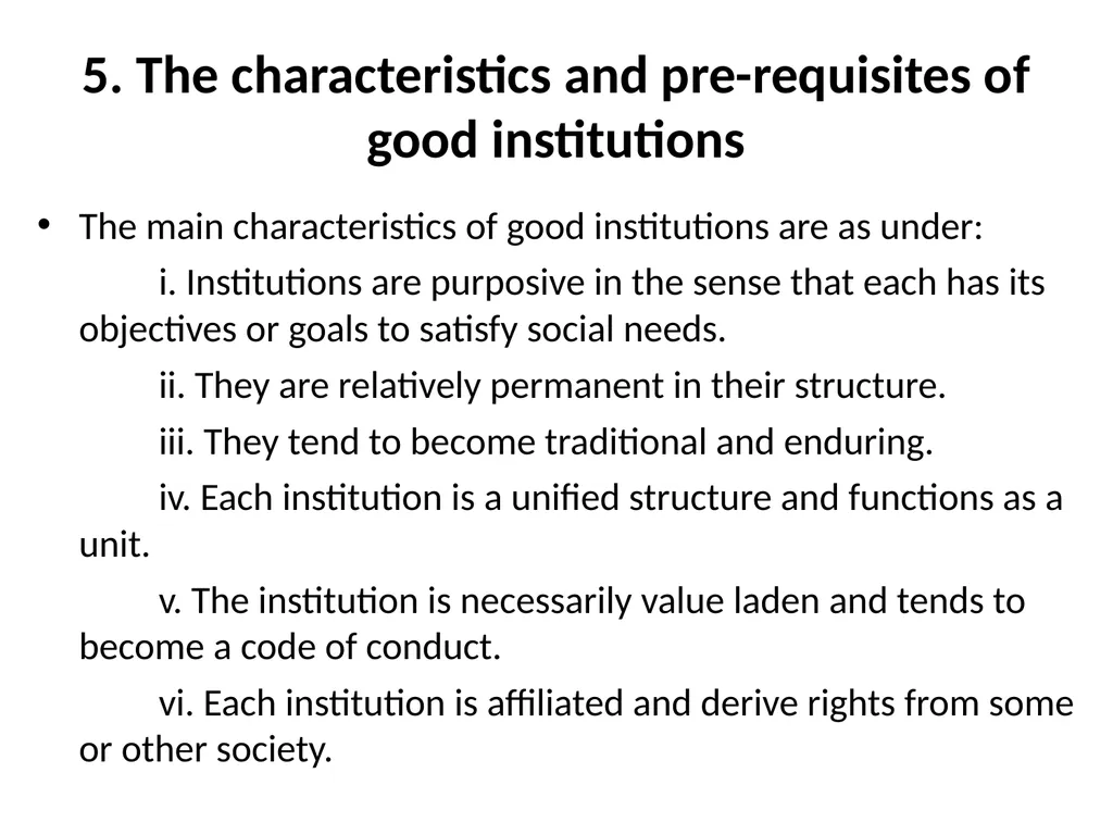 ROLE OF INSTITUTION IN ECONOMIC DEVELOPMENT - slide 11 of 13