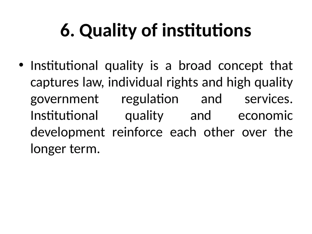 ROLE OF INSTITUTION IN ECONOMIC DEVELOPMENT - slide 12 of 13