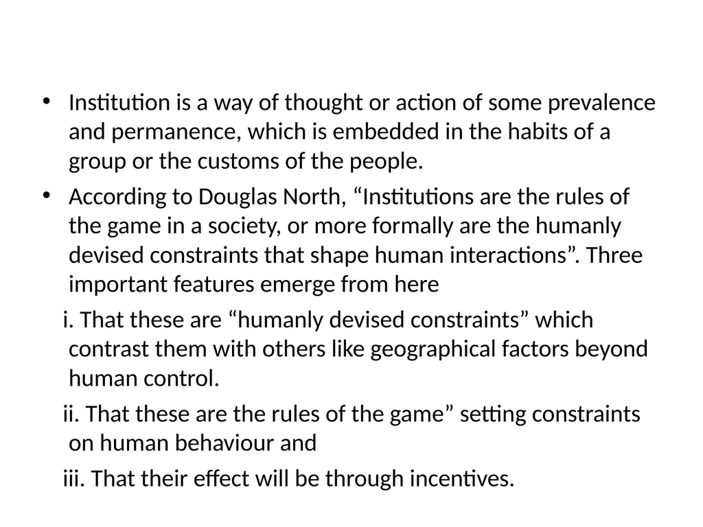 ROLE OF INSTITUTION IN ECONOMIC DEVELOPMENT - slide 5 of 13