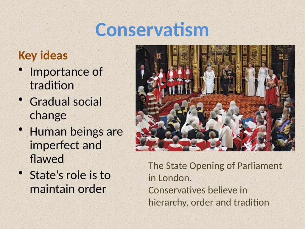 Political ideologies Liberalism Conservatism - slide 5 of 11