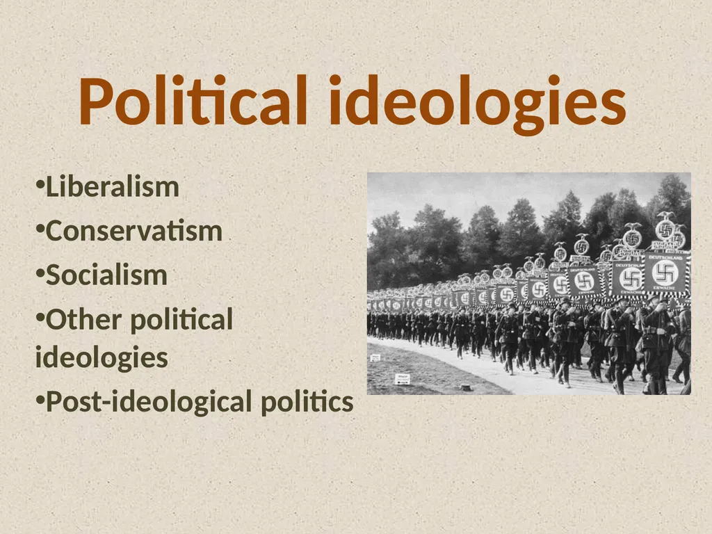 Political ideologies Liberalism Conservatism - slide 1 of 11