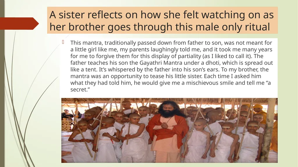 The Sacred Thread Ritual Analysis Summary of - slide 11 of 15