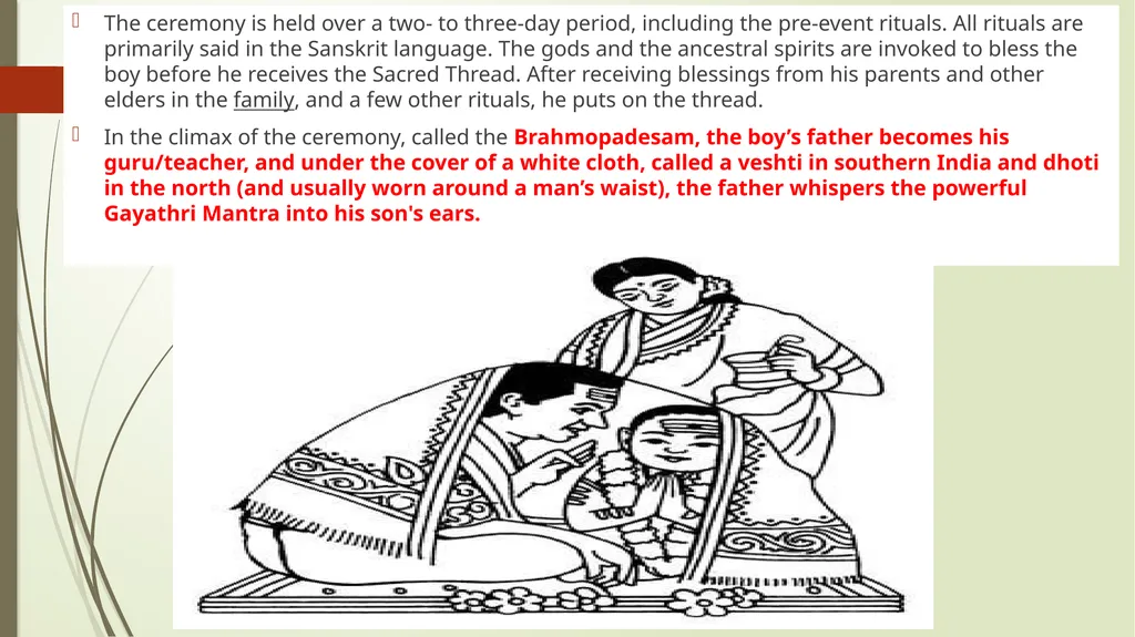 The Sacred Thread Ritual Analysis Summary of - slide 3 of 15