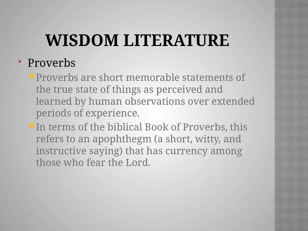 A Word from the WisE: Poetry and Wisdom Chapter 6 - slide 16 of 28