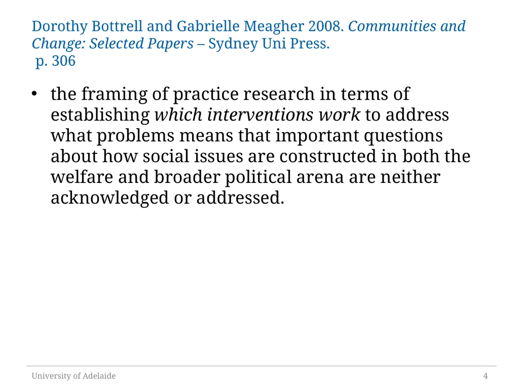 Critical Policy Analysis: “What’s the Problem - slide 4 of 36