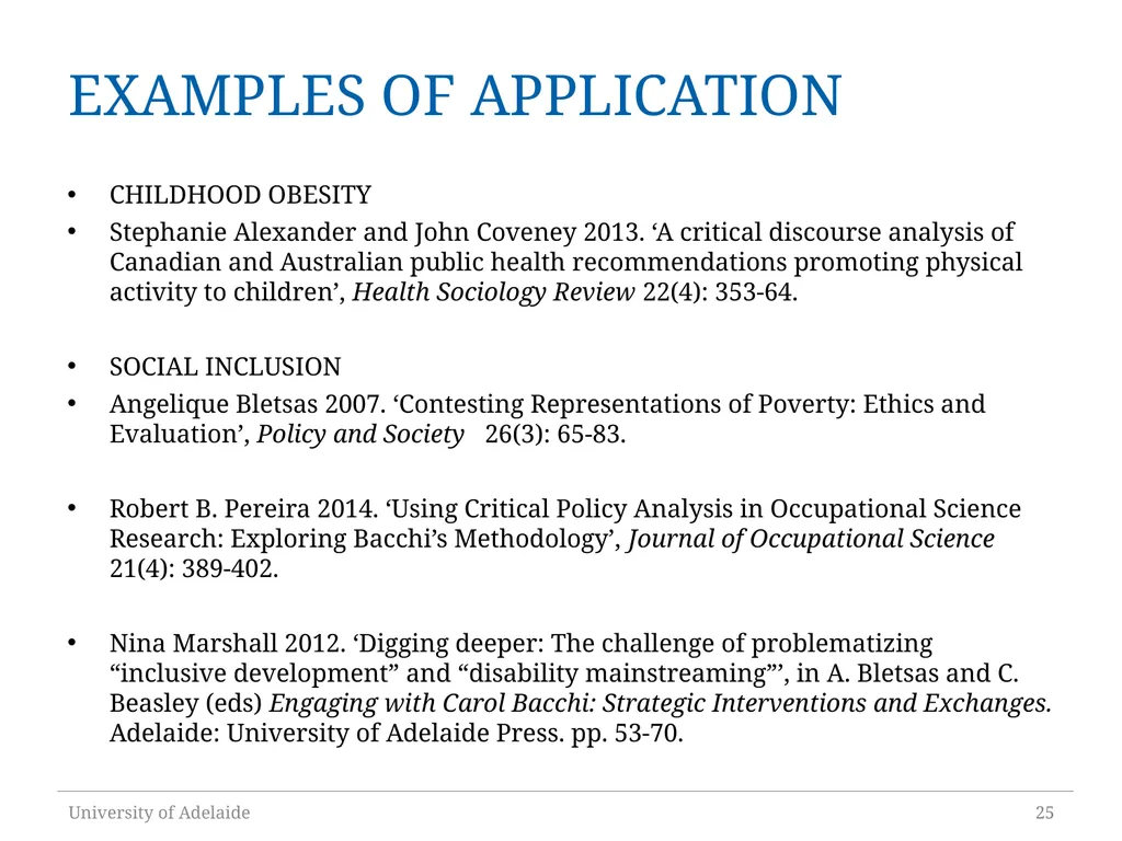 Critical Policy Analysis: “What’s the Problem - slide 25 of 36