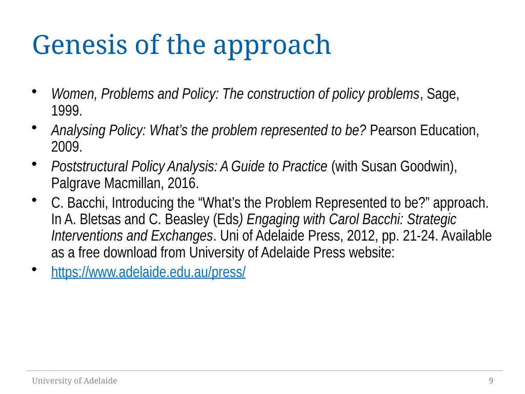 Critical Policy Analysis: “What’s the Problem - slide 9 of 36