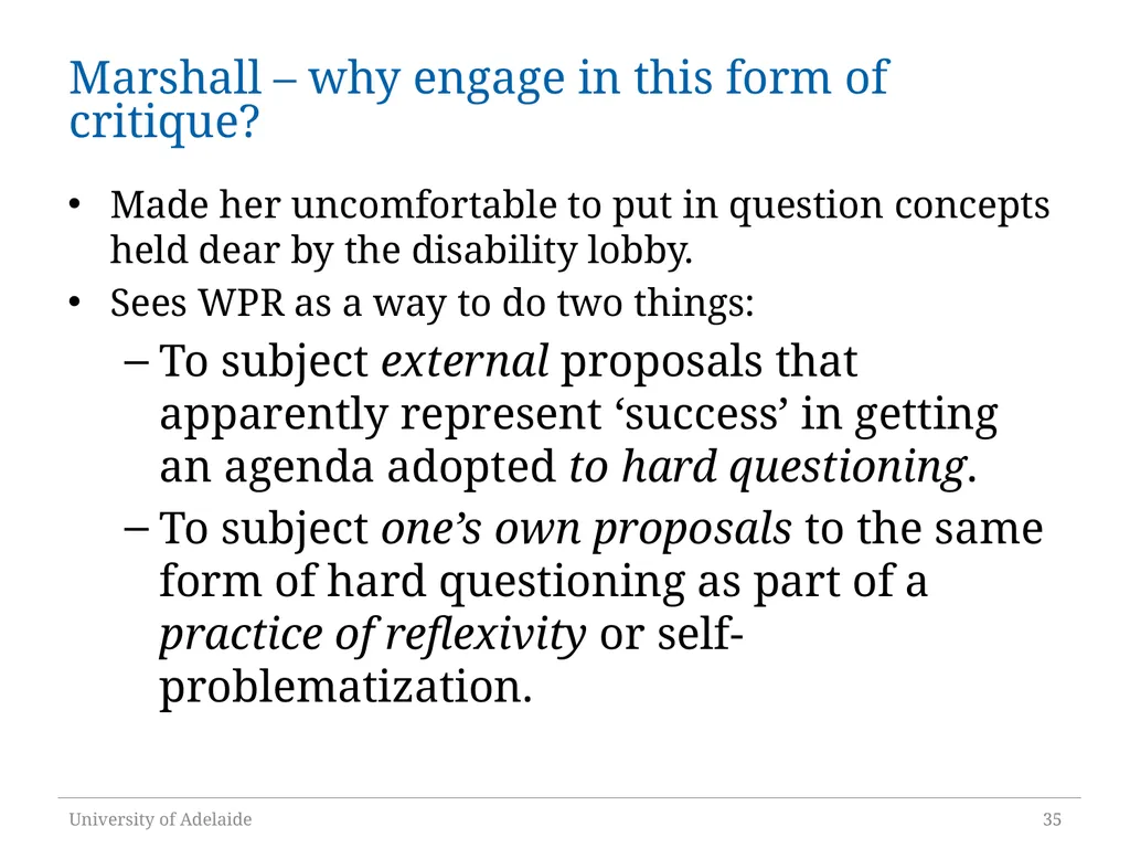 Critical Policy Analysis: “What’s the Problem - slide 35 of 36