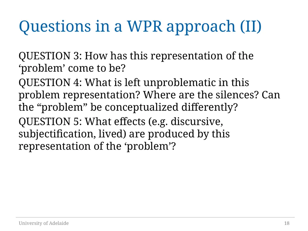 Critical Policy Analysis: “What’s the Problem - slide 18 of 36
