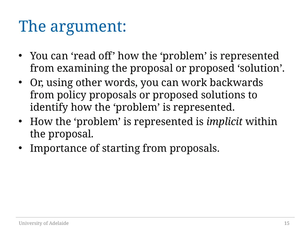 Critical Policy Analysis: “What’s the Problem - slide 15 of 36