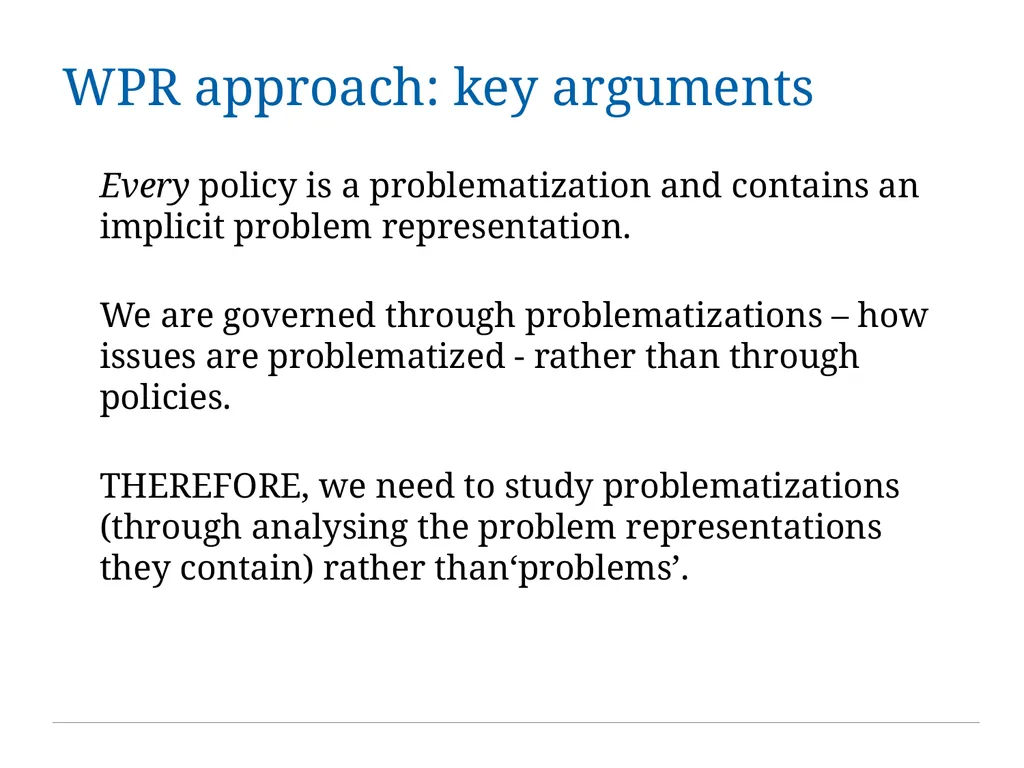 Critical Policy Analysis: “What’s the Problem - slide 22 of 36