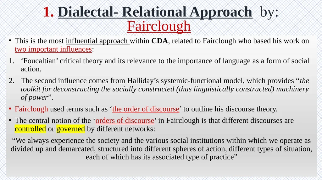 Critical Discourse Analysis Presented by: Asal - slide 23 of 32