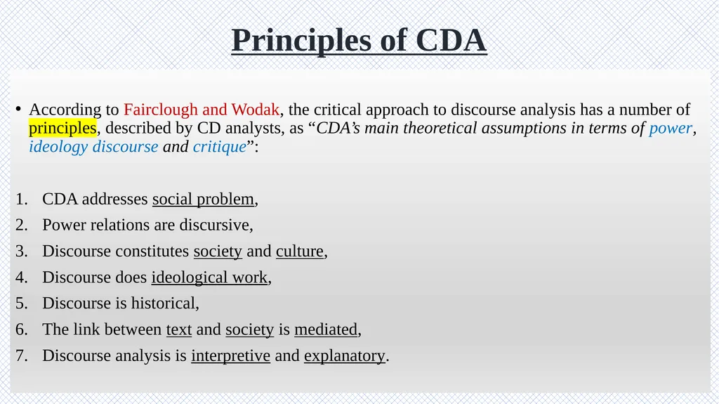 Critical Discourse Analysis Presented by: Asal - slide 14 of 32