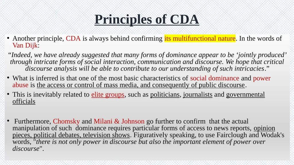 Critical Discourse Analysis Presented by: Asal - slide 19 of 32