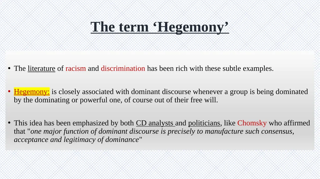 Critical Discourse Analysis Presented by: Asal - slide 18 of 32