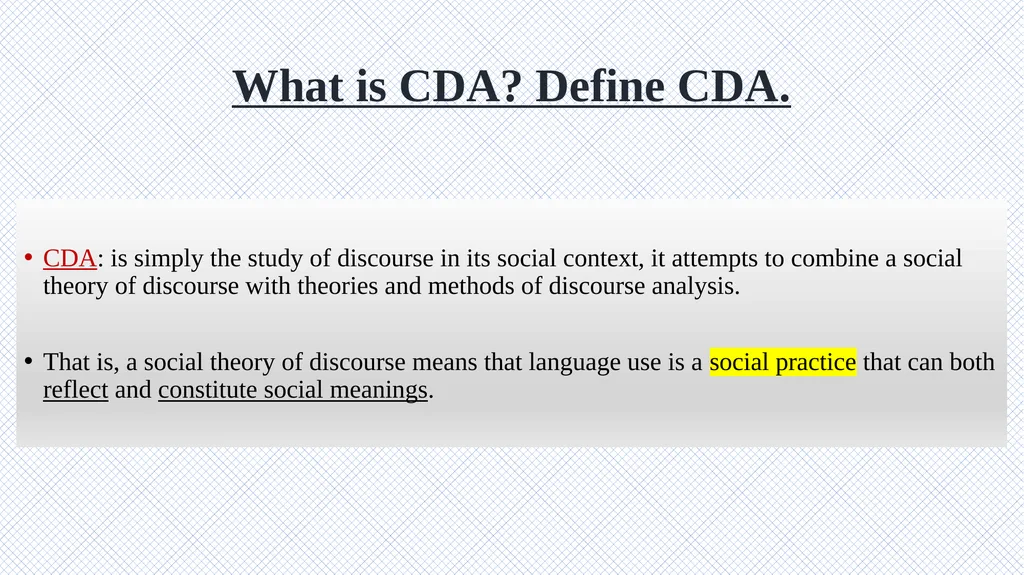 Critical Discourse Analysis Presented by: Asal - slide 2 of 32