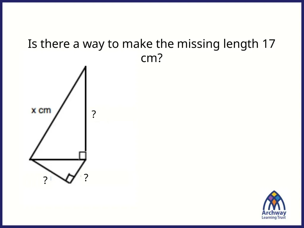 From last lesson: Pythagoras’ Theorem c2 = a2 + b2 - slide 25 of 25