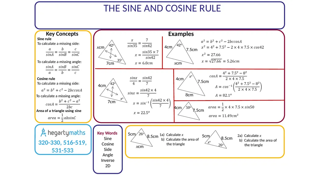 Key Words Sine Cosine Side Angle Inverse 2D - slide 3 of 3