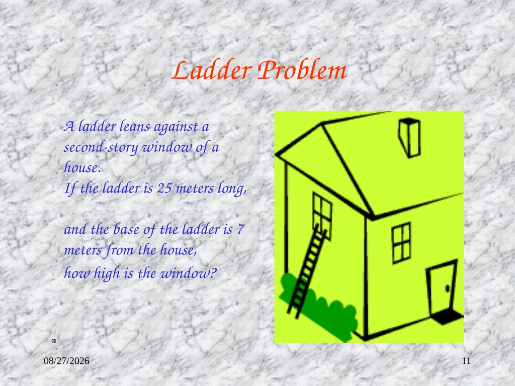 3/11/2023 1 The Pythagorean Theorem Mr. Clutter - slide 11 of 14