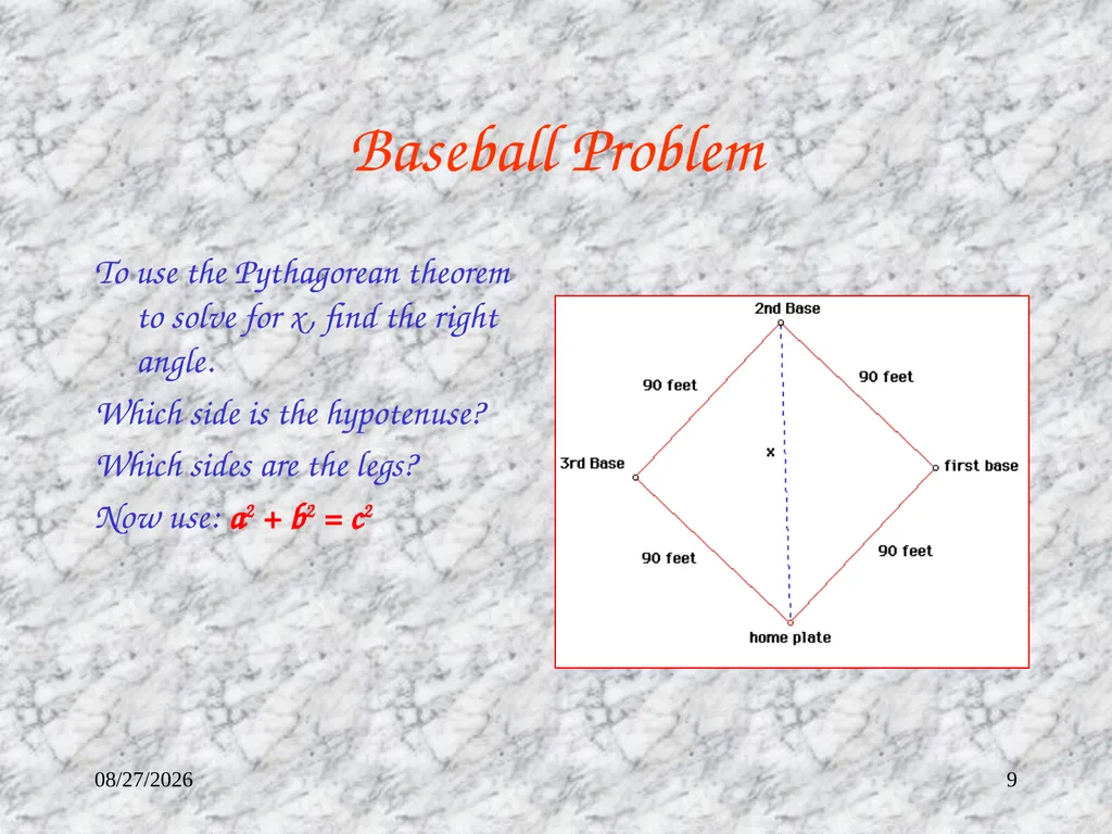3/11/2023 1 The Pythagorean Theorem Mr. Clutter - slide 9 of 14