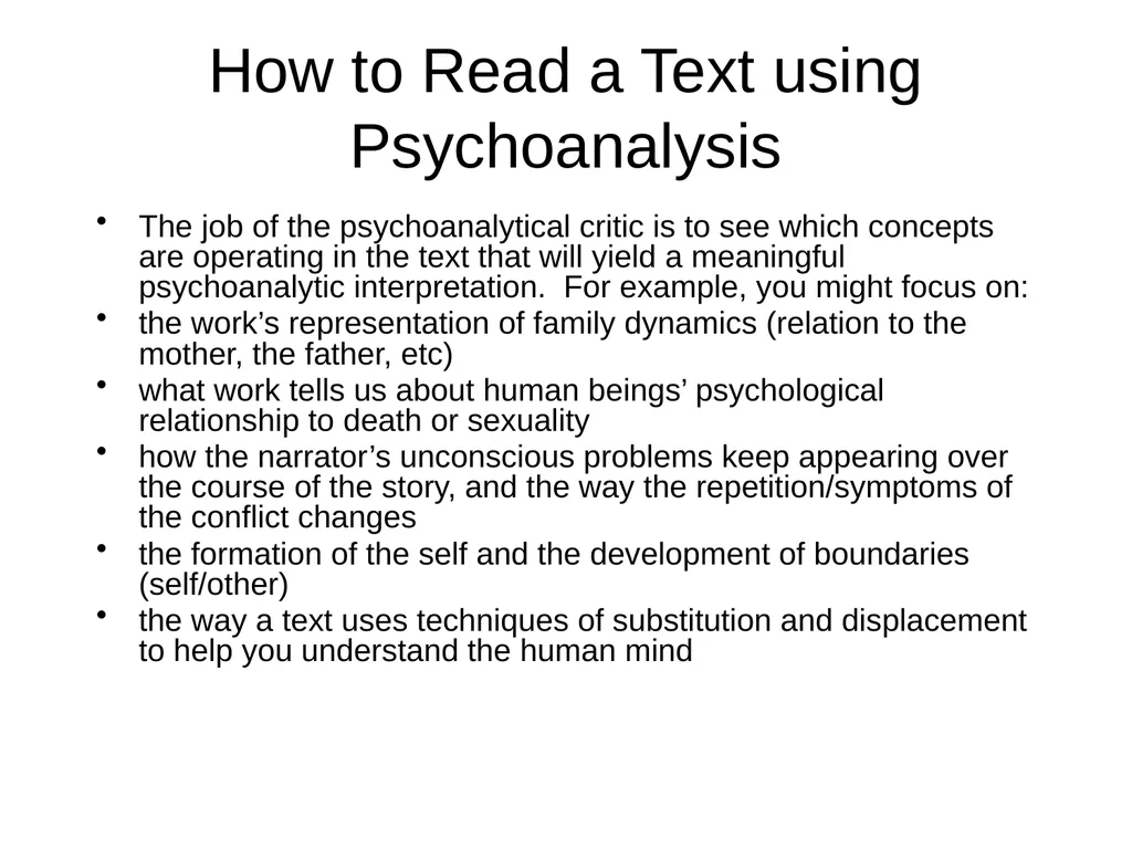 Psychoanalytic Criticism Sigmund Freud - slide 5 of 10