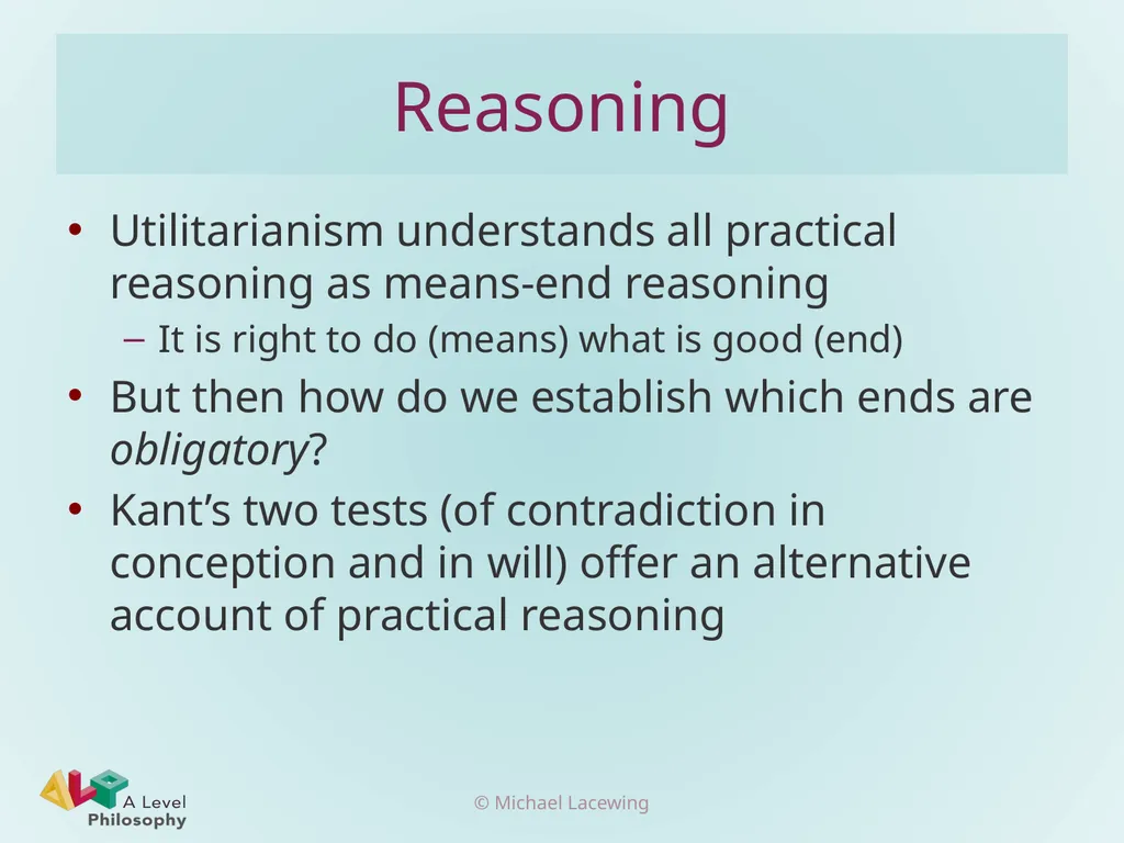 Three issues for Kantian deontology Michael - slide 6 of 7