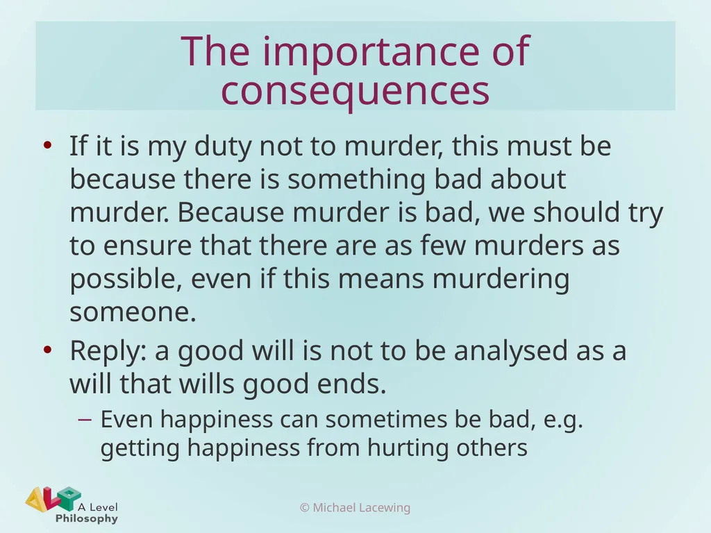 Three issues for Kantian deontology Michael - slide 5 of 7