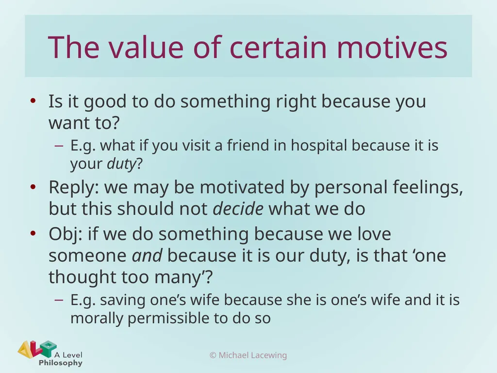 Three issues for Kantian deontology Michael - slide 7 of 7